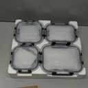 8 Pack Borosilicate Glass Food Storage Containers with Lids, Glass Meal Prep Containers, Airtight Bento Lunch Boxes with Snap Locks, Oven, Freezer and Dishwasher Safe, BPA Free, Kitchen Storage Set (Deep Black)