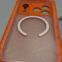 for iPhone 17 Pro Waterproof Case Magnetic, Built in Camera Control [Screen Protector] [Lanyard], Fit for Magsafe Heavy Duty Military Rugged Full Body IP68 Phone Case, 6.3" Frosted Orange