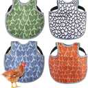 KUNAL 4 Pcs Chicken Saddles for Hens,Chicken Aprons for Hens with Adjustable Strap,Durable Anti-Pecking Design for Feather Loss & Back Protection,Suitable for Chickens,Ducks,and Geese
