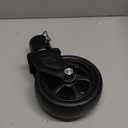 1500lbs 6" Trailer Jack Swivel Caster Replacement with Upgraded Spoked Wheel and Pin, Black