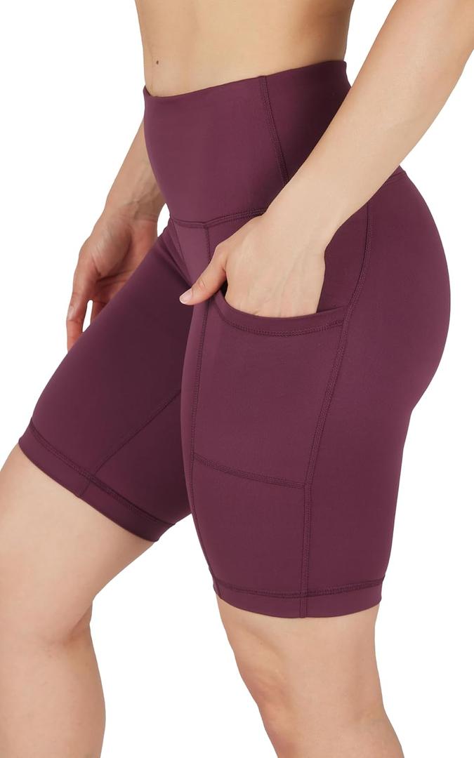 Yogalicious Womens High Waisted Biker Shorts Workout Running Spandex Yoga Shorts 3.5", 5", 7", 9" (XS)