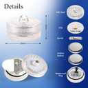 2 x Submersible LED Lights, Warm White Waterproof Flameless Candle Tealights, Battery Operated Underwater Pool Lights for Vases Table Centerpieces Weddings Party Halloween Christmas Decor, 12 Pack