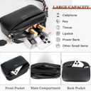 Small Crossbody Bags for Women, Vegan Leather Purse with Wide Adjustable Strap | Lightweight Shoulder Purse (Blue)