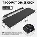 BAYKA Black Floating Shelves 22.5in, Set of 3, Wall Mounted for Wall Decor