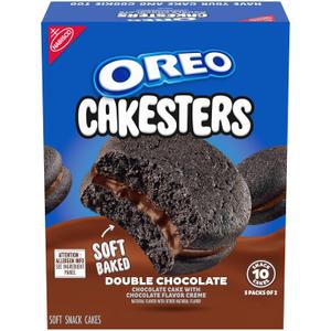 OREO Cakesters Double Chocolate Soft Snack Cakes, 5-2.02 oz Snack Packs