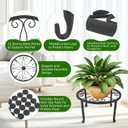 6 Pack Outdoor Plant Stand, Heavy Duty Metal Plant Stand, Flower Pot Stand Indoor Outdoor , Rust Proof Iron Planter Stand, Multi-Size Plant Pot Stands, Pot Stands for Plants Indoor Home Garden Patio