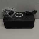 Digital Alarm Clock White Noise, Loud Digital Alarm Clocks Bedrooms, Alarm Clock Speaker Wireless Charger AUX USB Bluetooth Speaker 12/24H Dual Alarm Snooze Adjustable Brightness, Black