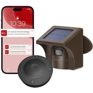 eMACROS Pro 3 Solar Driveway Alarm with App, 1/2 Mile Range, Wireless Outdoor Weatherproof Motion Sensor & Detector, Perfect Mother Day Gifts for Mom (1receiver and 1sensor)