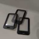 Uniclife 3 Pack Sliding Badge Holder with Double-Sided Windows Vertical Hard Plastic Case Black Card Protector Pouch for Office School ID Credit Cards Proximity Key Cards Driver’s Licenses and Passes