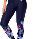 AOBUTE Women Swim Pants UPF 50+ Rash Guard Pants High Waisted Swimming Leggings (S)