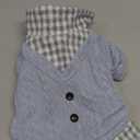 Dog Princess Sweater for Small Dogs Thick Shirt Plaid Clothes Costume Pet Girl Cute Coat Outfits Fall Costumes Winter Dog Sweaters (M, Blue)