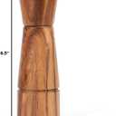 Pepper Grinder, Pepper Mill with Adjustable Stainless Steel, Acacia Wood, 16.5 cm Height, Bottom Dia: 5 cm, Upper Dia: 4.5 cm (Tray is NOT Included)