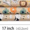 RUSPEPA Kraft Wrapping Paper Rolls, Mini Roll, Animal Design Great for Birthday, Spring, Party, Holiday, 17 inches x 10 feet per Roll, Total of 3
