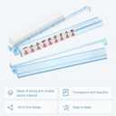 Mahjong Racks with Pushers 4PCS Set Majiang Tile Holder Acrylic Mahjong Racks Accessories and Gifts (Glitter Blue), Standard