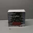 Blissun Christmas Tree Ring, 28.5" Plastic Christmas Tree Collar, Christmas Tree Skirt for Artificial Christmas Trees Decoration (Extra Large, Brown)