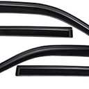 Lightronic Extra Durable Outside-Mount Auto Vent Window Visor, Fits 2020-2025 Kia Telluride, UV Protection Rain Guard, Original Wind Deflector, No-Drill Easy Install, Dark Smoke, 4-Pcs