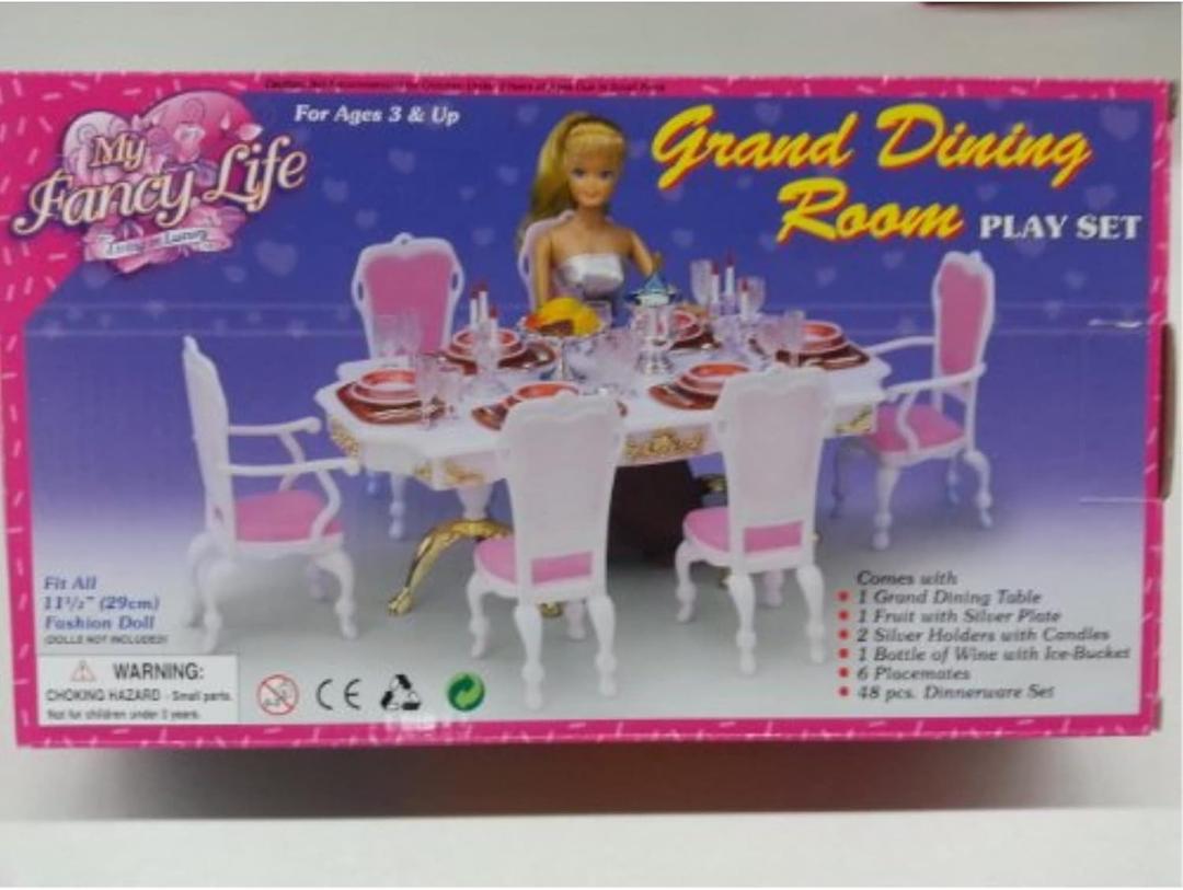 Gloria Doll Sized Grand Dining Room Furniture Accessories
