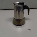 2 Cup Stovetop Espresso Maker Stainless Steel Moka Pot Stove Top Percolator Italian Coffee Makers Capable Mocha Greca Machine Cafe Classic Induction Cookers for Home and Camping 100ml 3.3oz
