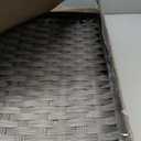 Snughome Cat Litter Box Enclosure Furniture Hidden with Cat Litter Mat, Hidden Cat Washroom Furniture with Door, Handwoven Rattan Cat Washroom Box, Indoor Pet House for Living Room, Bedroom(Grey) (20.87"L x 16.93"W x 22.44"H)