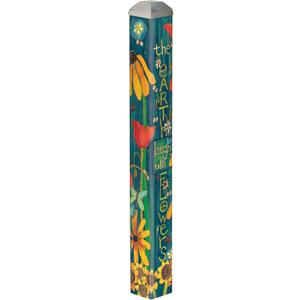 Studio M Earth Laughs in Flowers 16" Mini Art Pole Small Decorative Indoor/Outdoor Garden Post, Great Gift, Stake Included for Easy Installationd, No Digging - Made in The USA