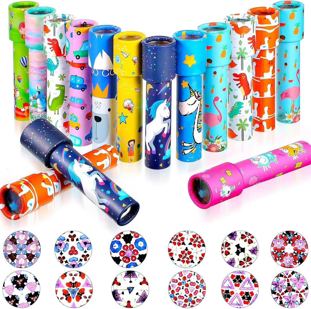 15 Pcs Classic Kaleidoscopes Kids Birthday Party Favor Old Fashioned Vintage Educational Toys Stocking Stuffers Goodie Bag Fillers for Classroom School Return Gifts Carnival Prizes(Lovely Style), Medium, Small