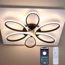 Modern LED Ceiling Light Fixture, 23 inch 70W, with Remote /APP Control, Dimmable Flush Mount Lamp for Living Room, Dining Room, Bedroom, Kitchen