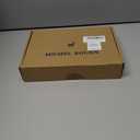 MICHEL ROUEN Golf Shirts for Men Short Sleeve Lightweight Quick Dry Pin Striped Casual Collared Polo Shirts (L)