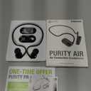 Purity Air Open Ear Headphones - True Air Conduction Wireless Bluetooth Open Ear Earbuds with Dual Mic for iPhone/Android - Secured Long Wearing Comfort, Sports Sweat Resistant (Black/Black)