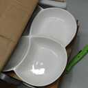 ZENFUN Set of 3 Porcelain Appetizer Platter with 4 Compartment, Flower-shaped Candy and Nut Serving Tray Snack Serving Plate Dishes for Vegetables, Fruit, Dessert, 8.5'' x 8.5'', White