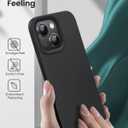 OuXul for iPhone 14 Case,iPhone 13 Case Shockproof Liquid Silicone Protective Phone Case with Soft Anti-Scratch Microfiber Lining Ultra Slim Drop Protection Phone Cover 6.1 inch (Black)