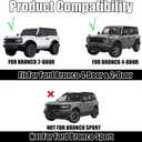 Hood Deflector Hood Protector Compatible with Ford Bronco 2/4 2026 2025 2024 2023 2022 2021 Matte Black Hood Protector Bug Deflector Stone Guard(Not for Bronco Sports)
