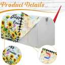 Easter Mailbox Covers Magnetic Standard Size, Sunflower Cross Bless This Home Mailbox Wraps, Farmhouse Christian Outdoor Garden Yard Decor