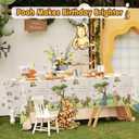 3Pcs Classic Winnie Bear Baby Shower Birthday Decorations Quotes Table Cloths, Neutral Rectangle 54 x 108Inch Disposable Vintage Pooh Bear Tablecloths for Winnie Gender Reveal 1st Birthday Decorations