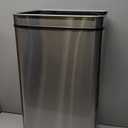 iTouchless 13 Gallon Kitchen Trash Can with Lid & Odor Filter  Motion Sensor Stainless Steel Garbage Bin for Home, Office, or Garage  Slim, Large Capacity Design (Brushed Silver)