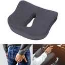 Ergonomic Chair Cushion, Memory Foam Breathable Cushion with Leg Support, Comfortable Chair Mat for Home Office