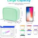 A8 Waterproof Pill Organizer Set, Twice-Daily Large Pill Organizer for Seven Days, Pill Storage with 14 Color-Coded Pouches, Reusable Travel Medicine Organizer