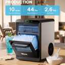 Silonn Nugget Ice Maker Countertop, 44lbs/24h, Front Tank&Removable Basket