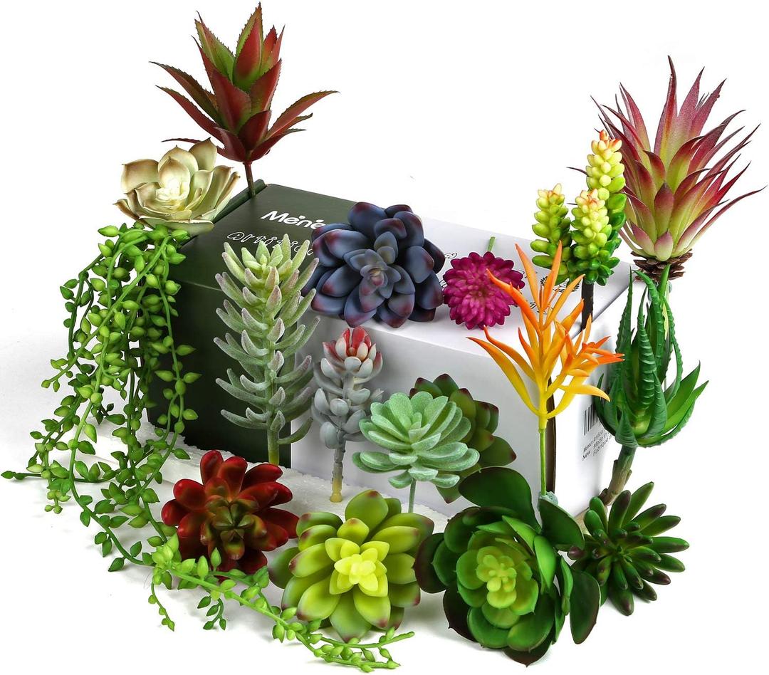 Faux Succulents Artificial Plants 16 Pack Lifelike Fake Succulent Plants Unpotted