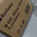 [200 Pack] 9oz Clear Plastic Cups with Silver Rimmed Sturdy & Food Safe Disposable Wine Glasses Party Wedding Disposable Drinking Cups Plastic Cocktail Glasses for Wine, Juice & Cold Beverages