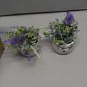 Small Fake Plants, 2 Pack Mini Artificial Plants Fake Lavender Plant in Pot, Lavender Decor and Dining Room Desk Shelf Bathroom Living Room (A-2pcs)