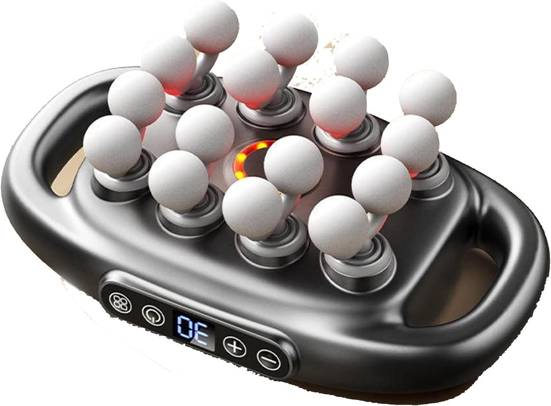 Massage Gun Deep Tissue, 16-Head Percussion Massager with Good Speeds & Multiple Modes, Quiet Muscle Massager for Pain Relief, Back, Neck, Shoulders, Legs & Full Body Recovery