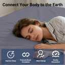 Grounding Crib Sheets, Grounding Bed Sheets 27x52 Inch with Grounding Cord for Sleep Wellness, Grey (Gray)