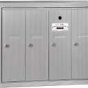 Salsbury Industries 3504ASU Surface Mounted Vertical Mailbox with 4 Doors and USPS Access, Aluminum