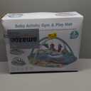 Baby Gym Play Mat, 8-in-1 Tummy Time Mat & Activity Gym, Washable Ball Pit, Infant Play Mat with Detachable Toys for Sensory Exploration and Motor Skill Development (Blue)