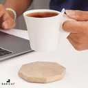 Radicaln Travertine Coasters 3.5" Inch Handmade Star Stone Coasters for Coffee Table, Ideal Coasters Set of 6 for Drinks, Elegant Coaster for Kitchen & Dining Table Decor