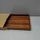 Acacia Wood Serving Tray with Handles, 17 Inch Wooden Tray for Ottoman, Breakfast, Lunch, Dinner, Decorative Rectangular Tray for Living Room, Kitchen Counter, Outdoor