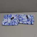 Bulyoou 2 Pcs Drawstring Mahjong Bags Protective Sleeve for Mahjong Racks and Pushers Printed Tile Bag 26 Inch, White, Empty Mah Jong Bag Only (White,Blue)