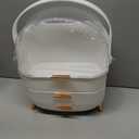 NestOrganix Makeup Organizer Skincare Organizers - Cosmetic Display Cases with Transparent Cover, SkinCare Organizers for Bathroom Countertop, Bedroom Vanity Desk, Lipstick Organizer, White