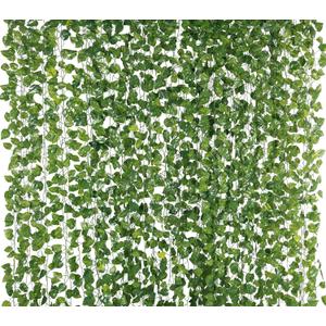 Yatim 78-Ft 12 Pack Silk Artificial Ivy Vines Leaf Garland Plants Hanging Wedding Garland Fake Foliage Flowers Home Kitchen Garden Office Wedding Wall Decor