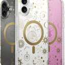 LONLI Hue - Magnetic Case for iPhone 16 Plus - [Compatible with Magsafe] - [360 Shock-Absorbent Bumper] - [Cute and Unique Phone Cover for Girls and Women] - Cosmic Stars